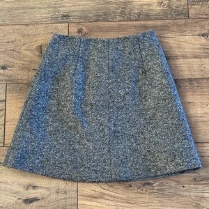 COS Gray Tweed A-Line Skirt with Multicolor Flecks